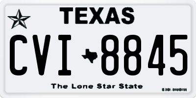 TX license plate CVI8845