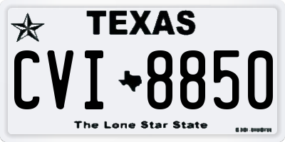TX license plate CVI8850