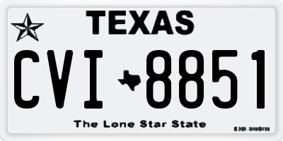TX license plate CVI8851