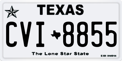 TX license plate CVI8855