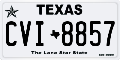 TX license plate CVI8857