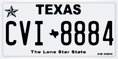 TX license plate CVI8884