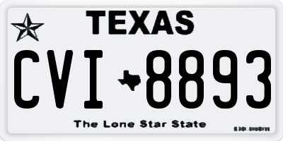 TX license plate CVI8893