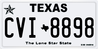 TX license plate CVI8898