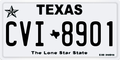 TX license plate CVI8901