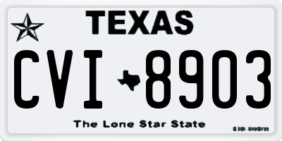 TX license plate CVI8903