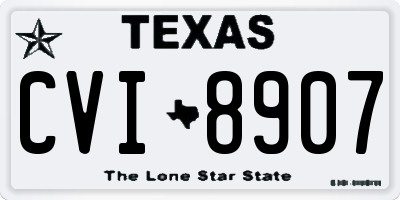 TX license plate CVI8907