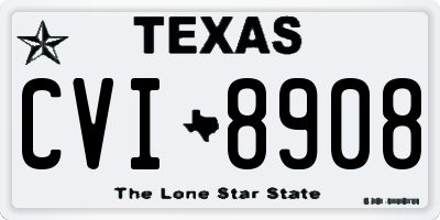 TX license plate CVI8908