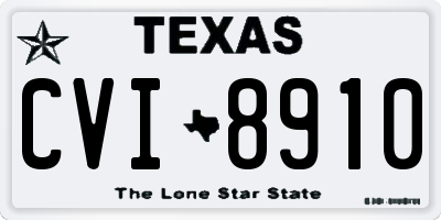 TX license plate CVI8910