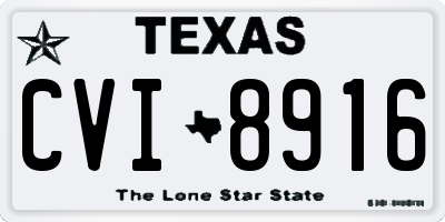 TX license plate CVI8916