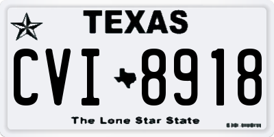 TX license plate CVI8918