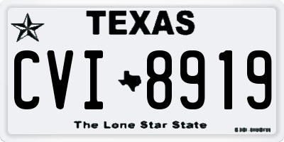 TX license plate CVI8919