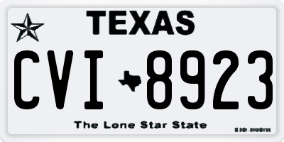 TX license plate CVI8923