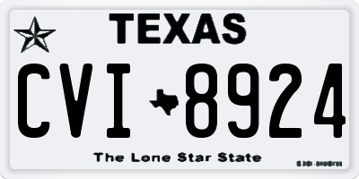 TX license plate CVI8924