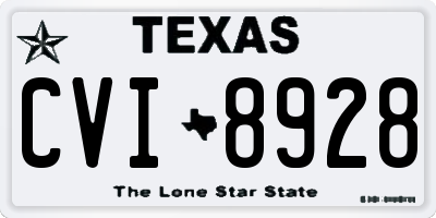 TX license plate CVI8928