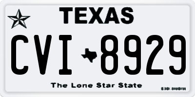 TX license plate CVI8929