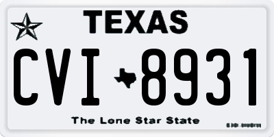 TX license plate CVI8931