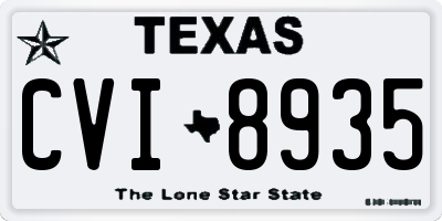 TX license plate CVI8935