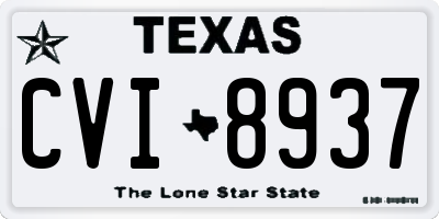 TX license plate CVI8937