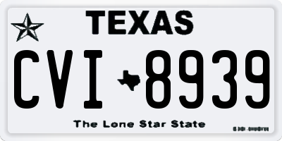 TX license plate CVI8939