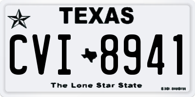 TX license plate CVI8941