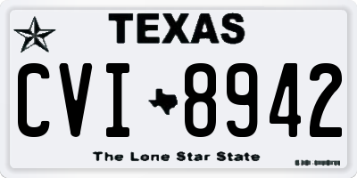 TX license plate CVI8942