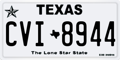 TX license plate CVI8944