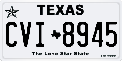 TX license plate CVI8945
