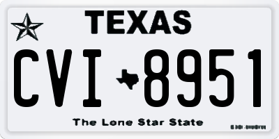 TX license plate CVI8951