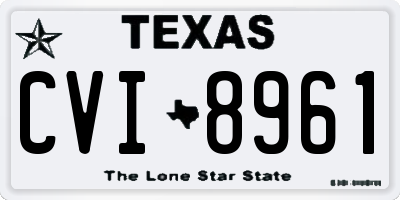 TX license plate CVI8961