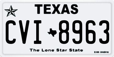 TX license plate CVI8963