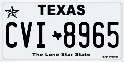 TX license plate CVI8965