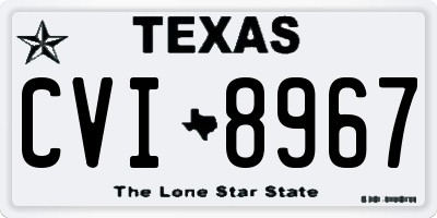 TX license plate CVI8967