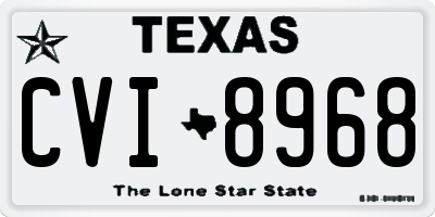 TX license plate CVI8968