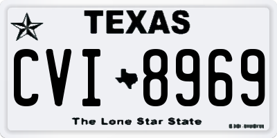 TX license plate CVI8969