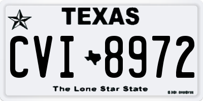 TX license plate CVI8972