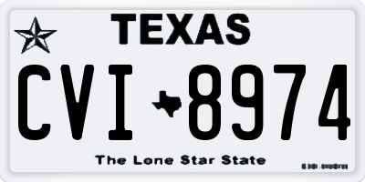 TX license plate CVI8974