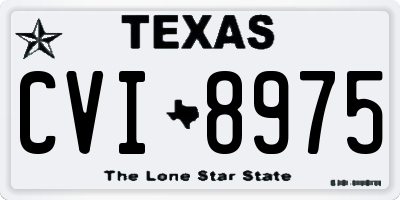 TX license plate CVI8975
