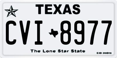 TX license plate CVI8977