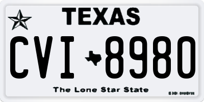 TX license plate CVI8980