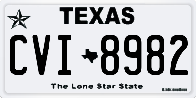 TX license plate CVI8982