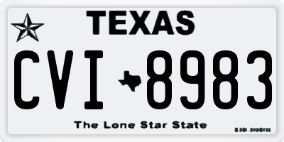 TX license plate CVI8983