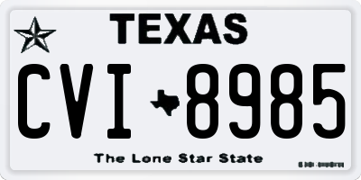 TX license plate CVI8985