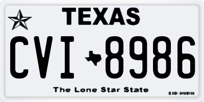TX license plate CVI8986