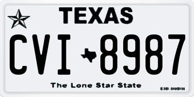 TX license plate CVI8987