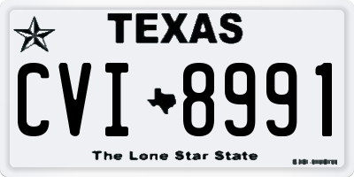TX license plate CVI8991