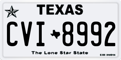 TX license plate CVI8992