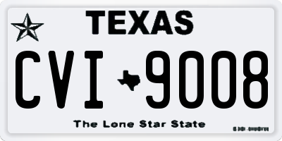 TX license plate CVI9008