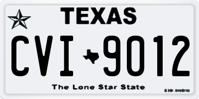 TX license plate CVI9012