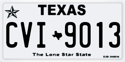 TX license plate CVI9013
